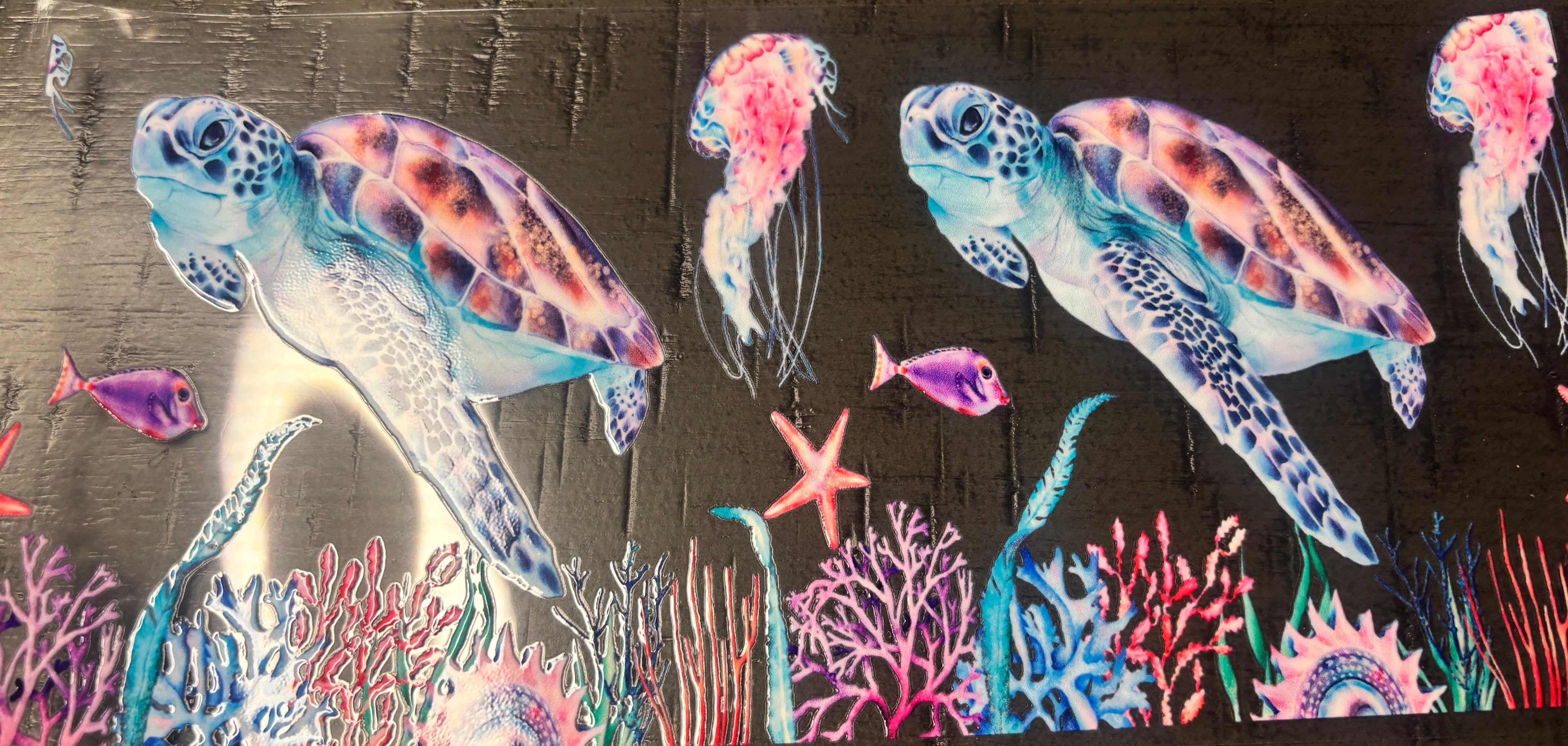 Coral reef sea turtle