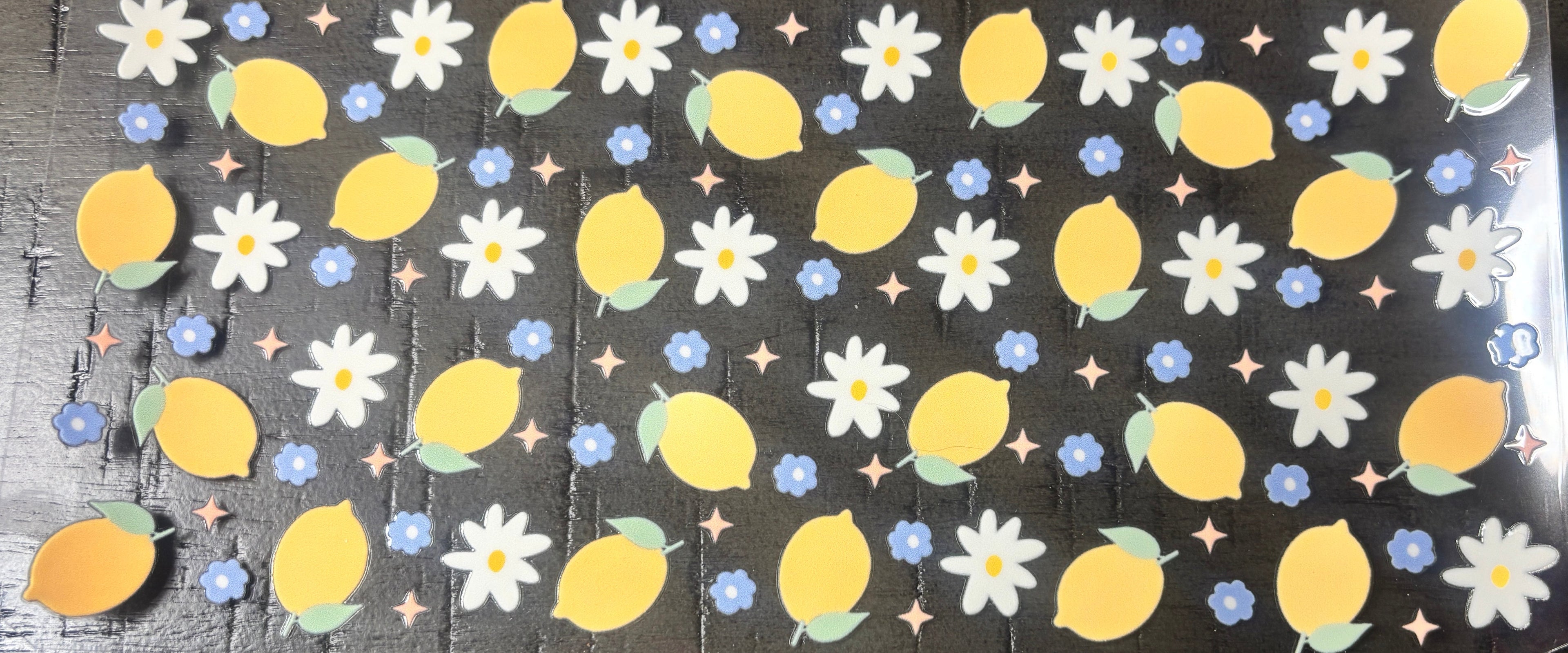 Lemons w/ white flowers