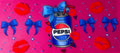 Pepsi Heart and Bow Decal