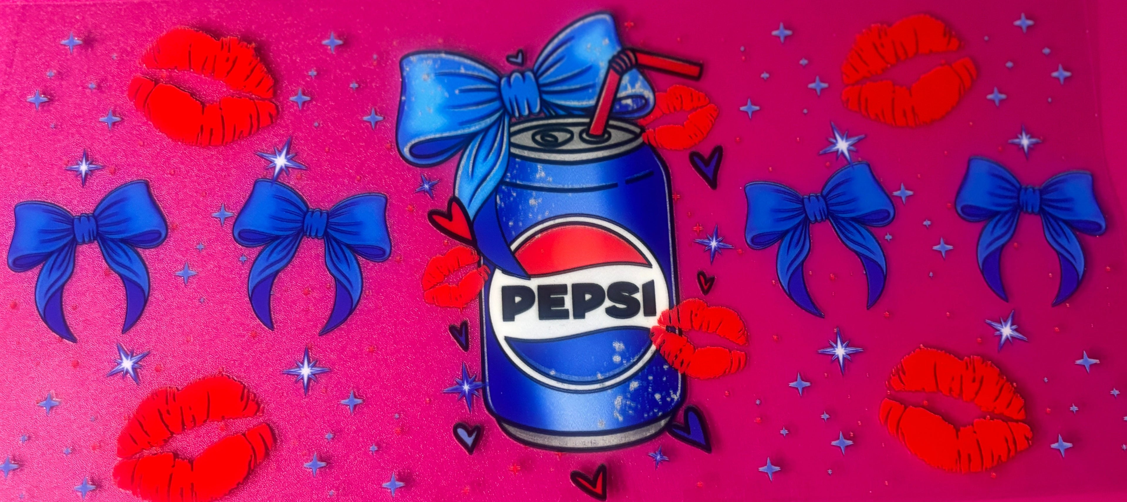 Pepsi Heart and Bow Decal