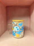 Blue and white beach themed mug